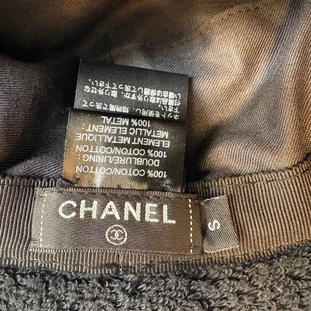 Authentic CHANEL CC Bucket Hat Size:S Black Cotton #36636126 - Picture 3 of 10